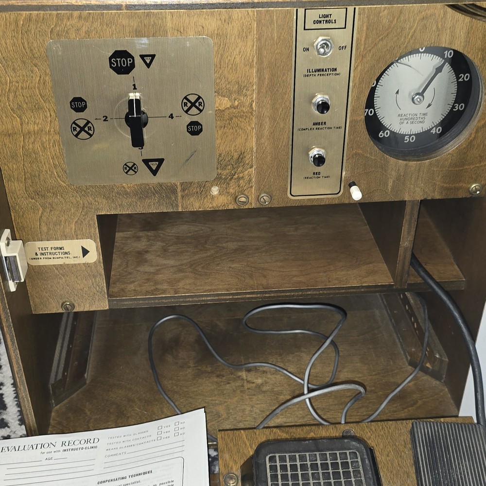 Vintage Driver's Ed Bumpa-Tel Instructo Clinic Psychophysical Testing Machine!