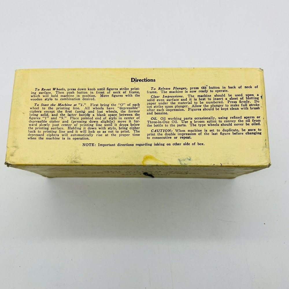 Bates 6 Wheel Style E Numbering Machine