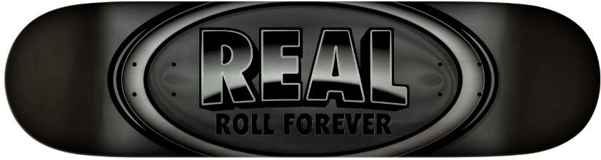 REAL DBX Basalt Construction Oval Silver Foil 8.5 Skateboard Deck