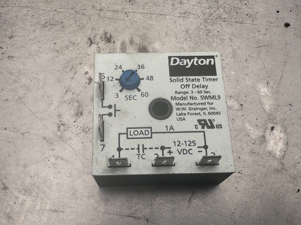 Dayton 5WML9 Solid State Timer - Off Delay