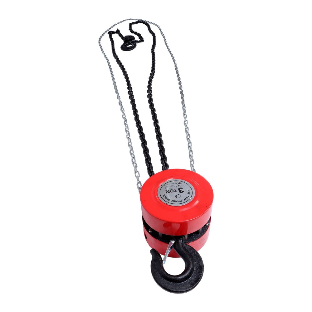3 Ton/6600LBS Chain Hoist Puller Block Fall 10FT Lifting Chain w/ Hooks