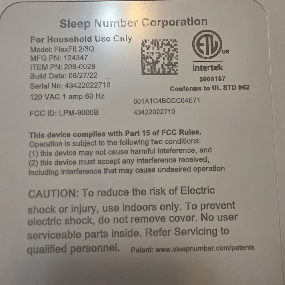 Sleep Number 360 Smart Bed Control Box Brain&Wiring Harness FlexFit Replacement.
