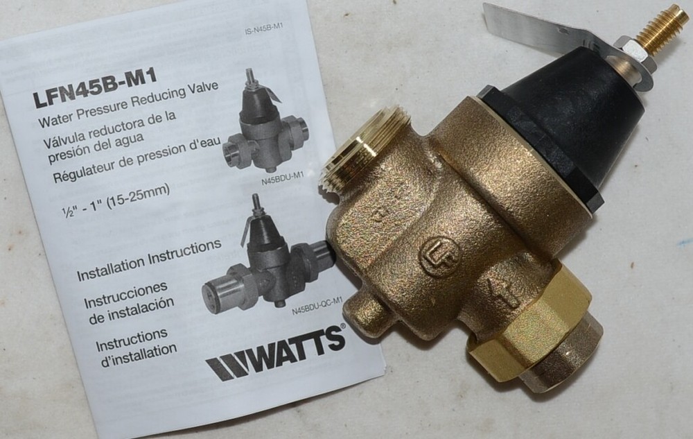 Watts LFN45BULPM1 3/4 Inch Water Pressure Reducing Valve Includes Bypass