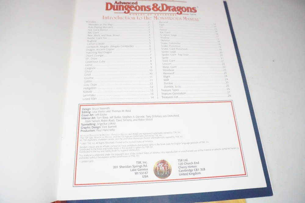 Introduction to Advanced Dungeons & Dragons TSR 1134 No Dice