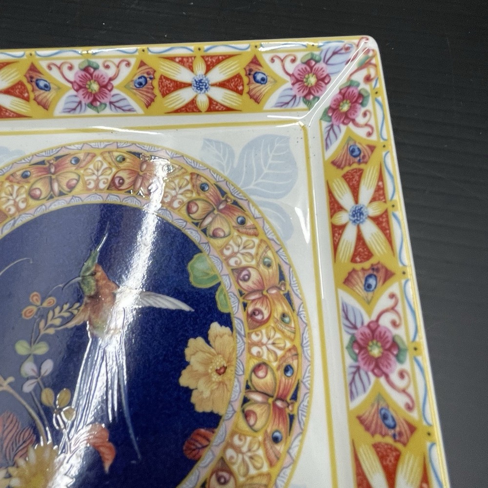 Vintage Spode Java Pattern F 1994 Square Shallow Trinket Dish
