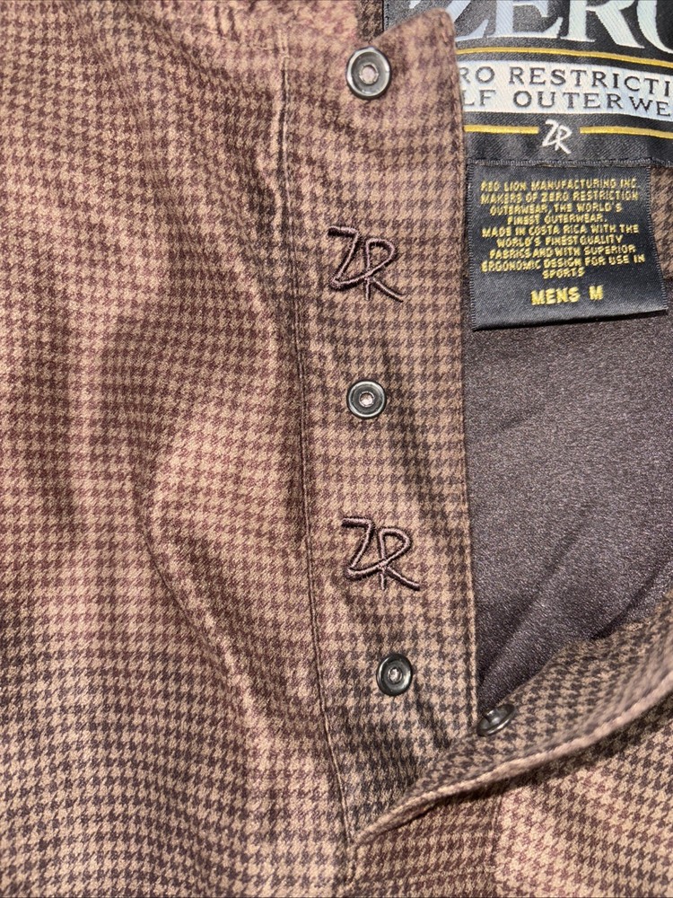 Zero restriction golf outerwear brown micro suede men’s medium 1/4 Snap pullover