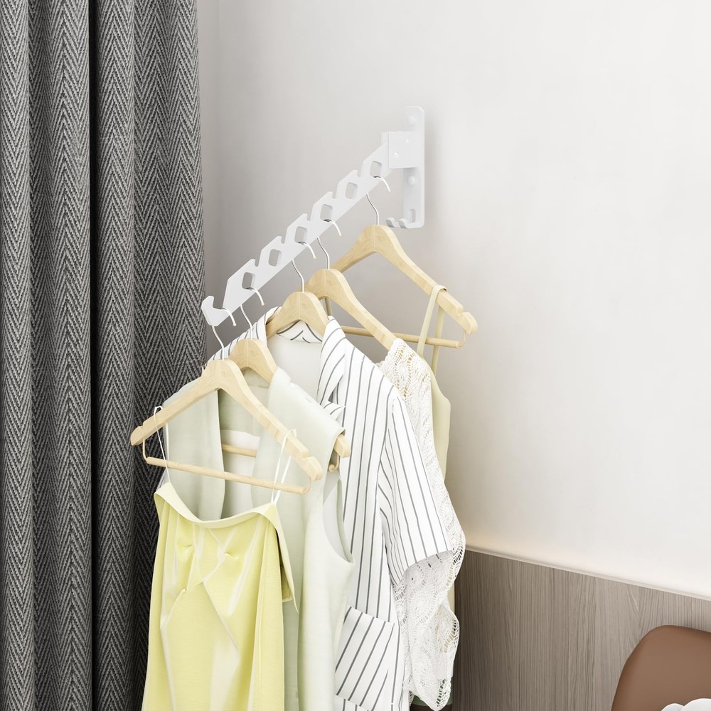 Wall Mounted Clothes Drying Rack, Wall Clothes Hanger Foldable, Laundry Hange