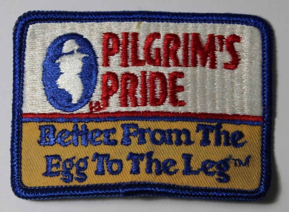 1980s Old Vintage Pilgrim's Pride Patch Chicken Patch Thanksgiving Pilgrim Patch