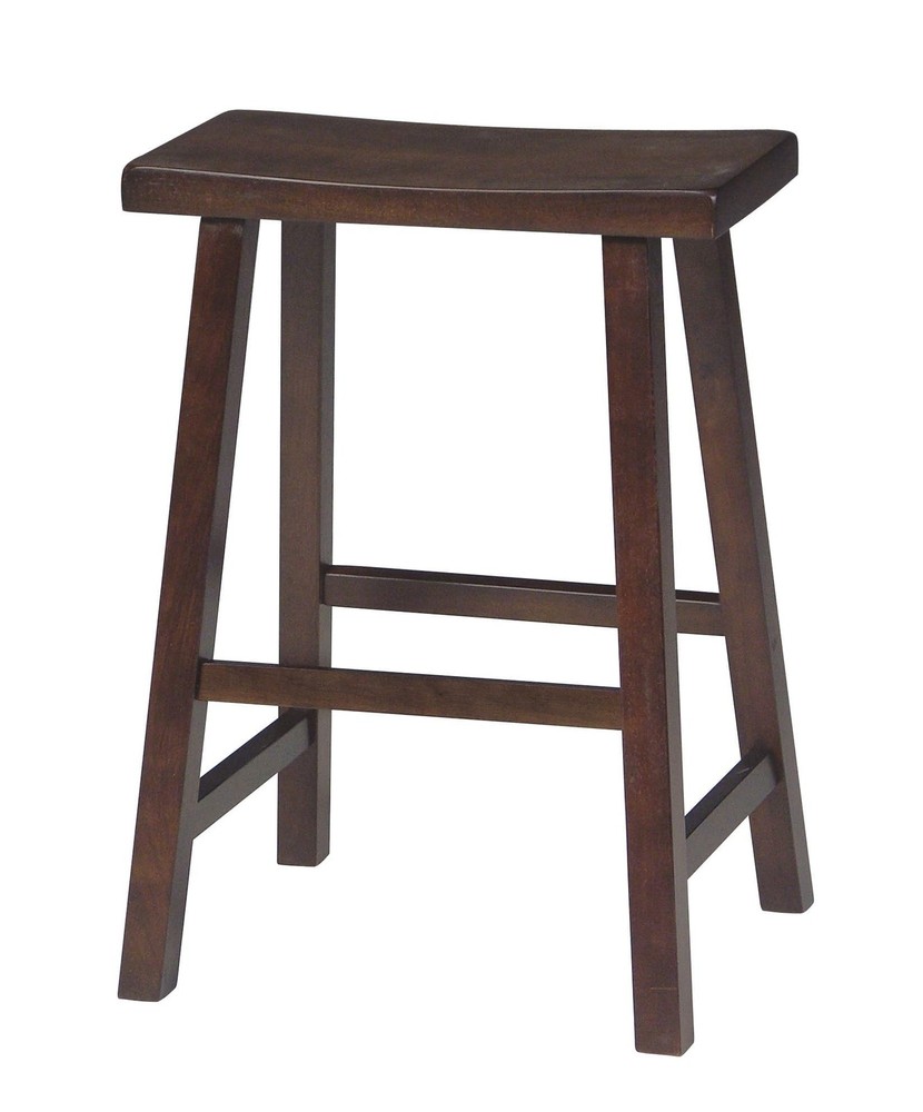 International Concepts Saddle Seat Barstool Walnut 24
