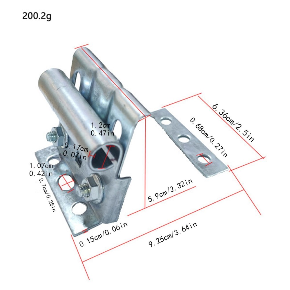 2Pcs Top Bracket Adjustable for Industrial Lifting Doors Galvanized Hardware