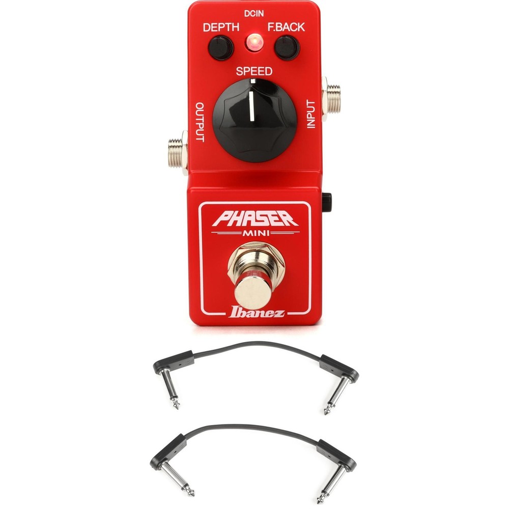 Ibanez Phaser Mini Pedal with EBS Patch Cables