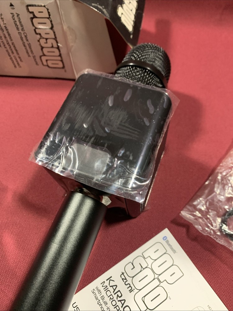 Pop Solo Bluetooth Karaoke Microphone - Black