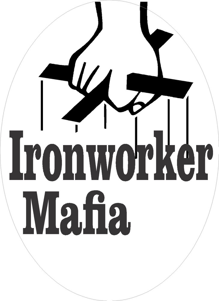 Ironworker Mafia hard hat sticker, CIW-20