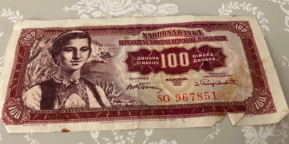 YUGOSLAVIA 100 Dinara  1955        Beograd