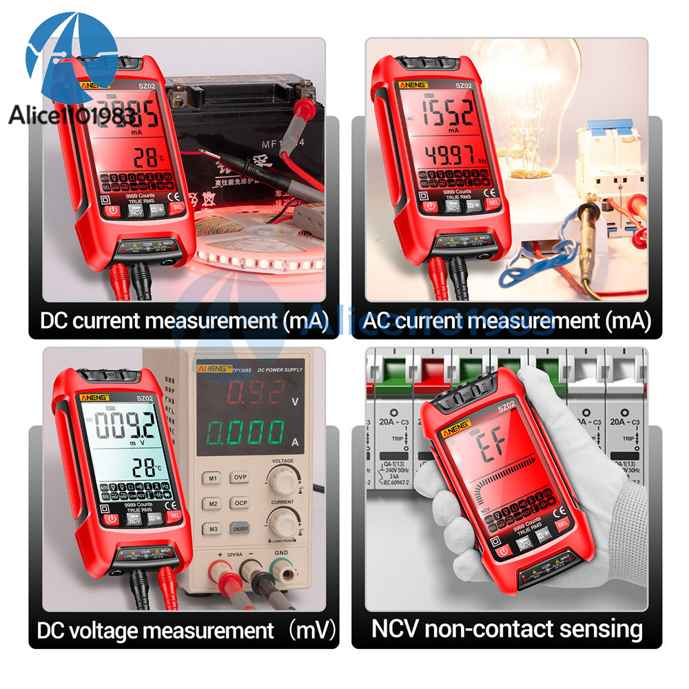 Digital Multimeter Voltmeter Resistance Capacitance Temp Transistor Tester