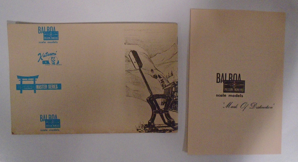 BALBOA SCALE MODELS 1966 CATALOG SECOND EDITION & PRICE LIST