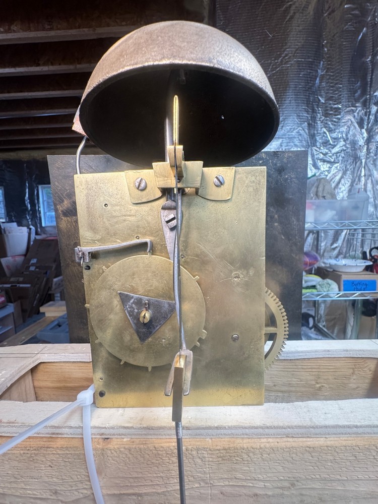 18TH CENTURY SINGLE HAND 30-HOUR PINE TALL CASE CLOCK