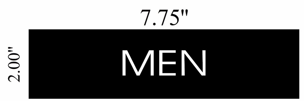 MEN SIGN - BLACK (SIZE 2''X7.75'')-REF24-1027