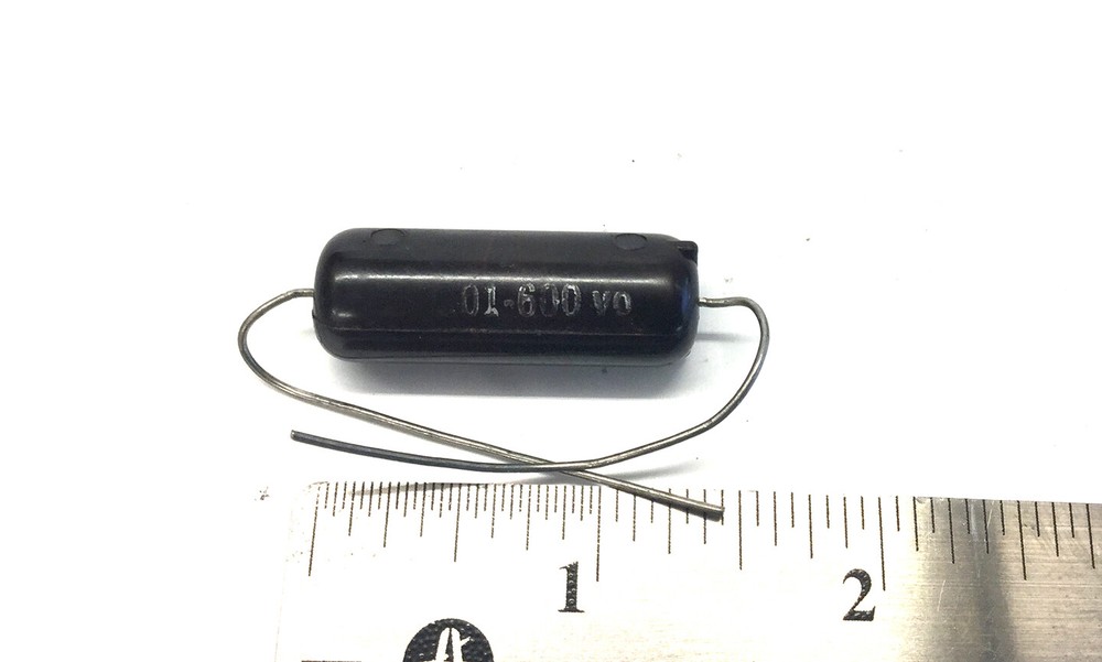 1 NOS Vintage Brown .01 uf @ 600 v Capacitor