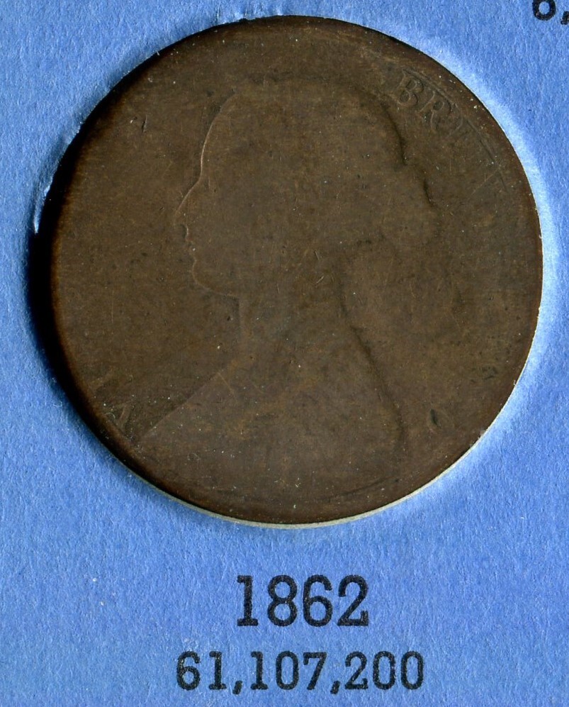 Foreign Coin - Great Britain - Half Penny (½ Penny) - 1862