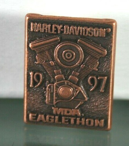 Vintage 1997 HOG Pin MDAQ Eaglethon Harley Davidson Owners Group New