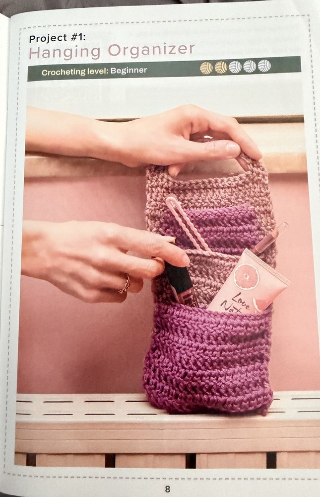 hooks & needles Crochet Kit with Yarn, Accessories & Pattern Guide – Purse, Pot…