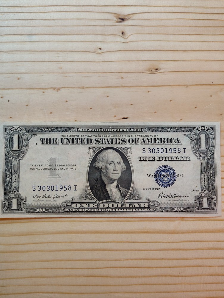 1935F 1.00 Silver Certificate                       Free Shipping