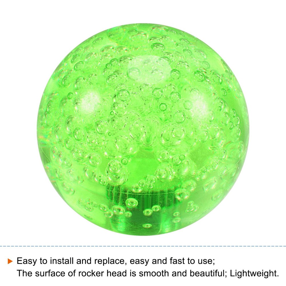 2pcs M6 Joystick Head Rocker Ball Top Handle Arcade Game Replacement Green