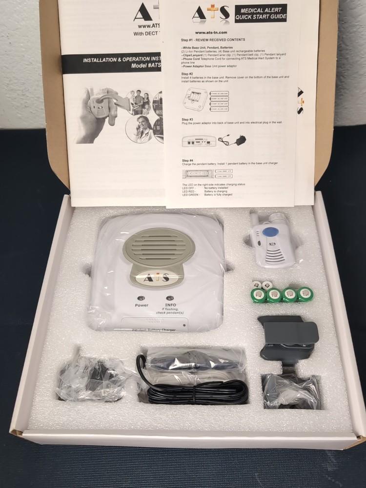 ATS Alert System Personal Emergency Response COMPLETE in Box 2-Way Voice Comm