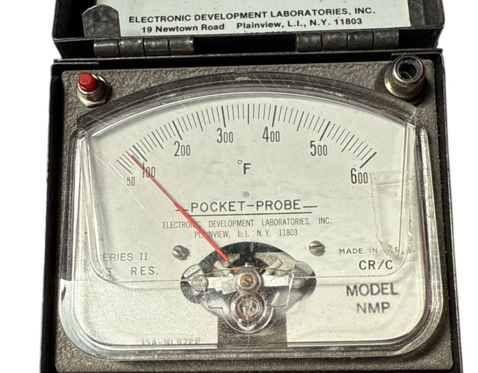 Electronic Development Labs NMP-10 Pocket Probe Analog Pyrometer Series ll USA