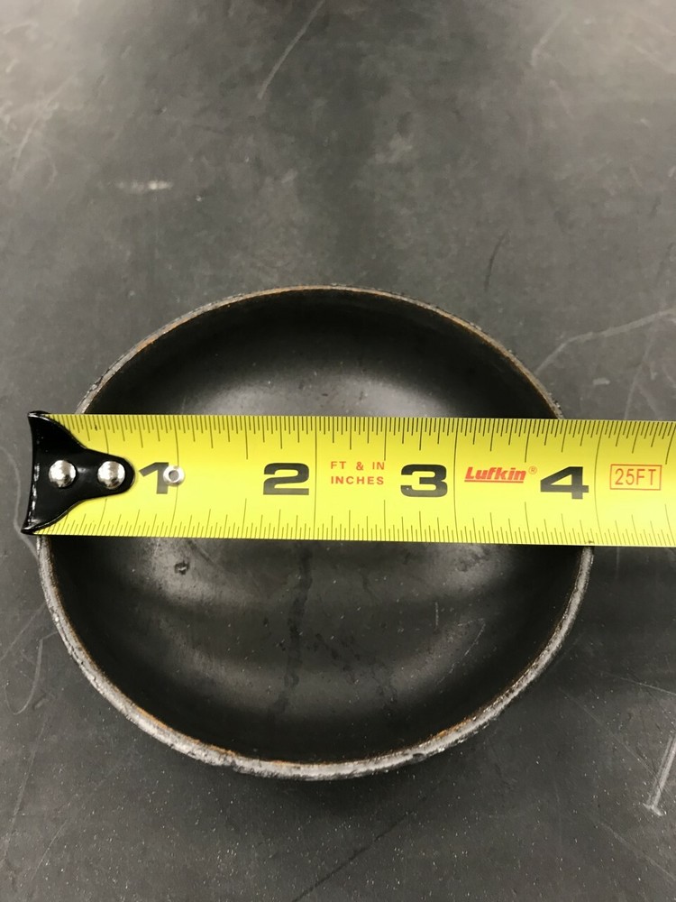 Pipe caps: domed steel weld on 4" 