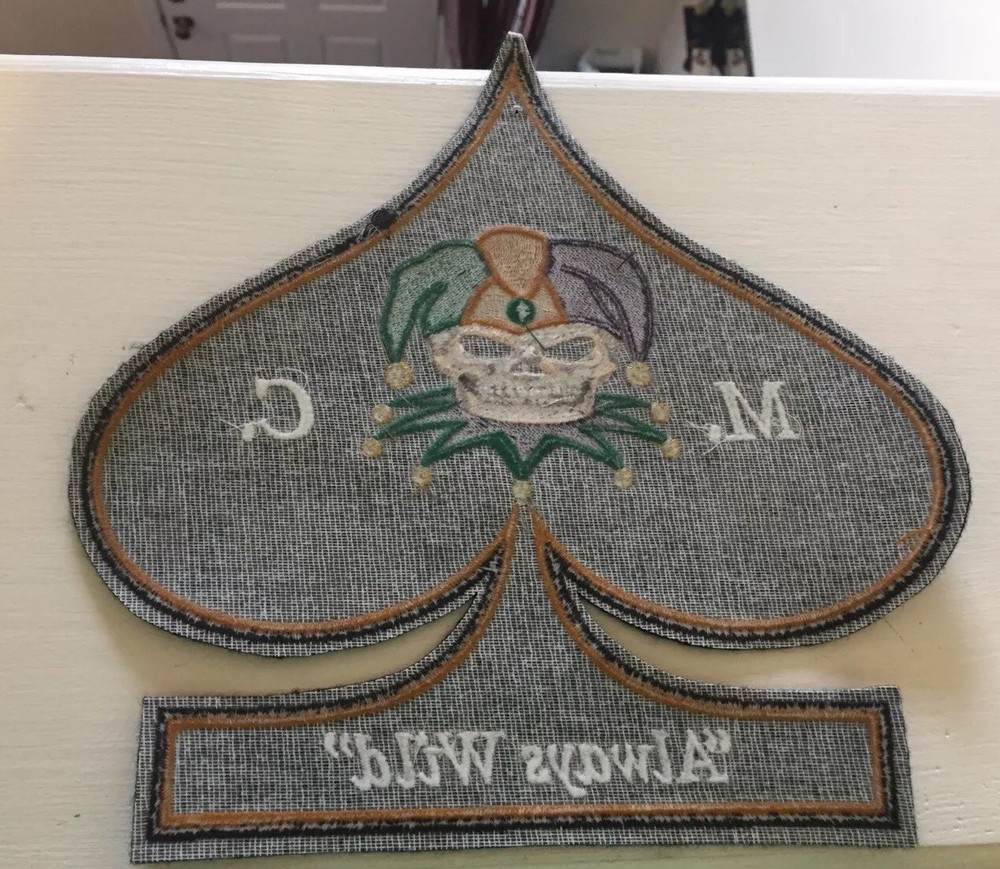 biker motorcycle jacketpatch Always Wild Jester Skull Spade