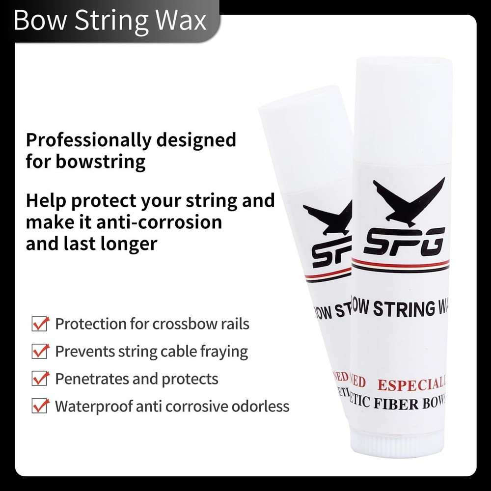Archery 6Pcs Bow String Wax, Protective Bowstring Waterproof Rail Lube for...