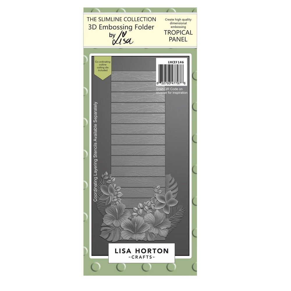 Lisa Horton Crafts Embossing Folder And Die-Tropical Panel