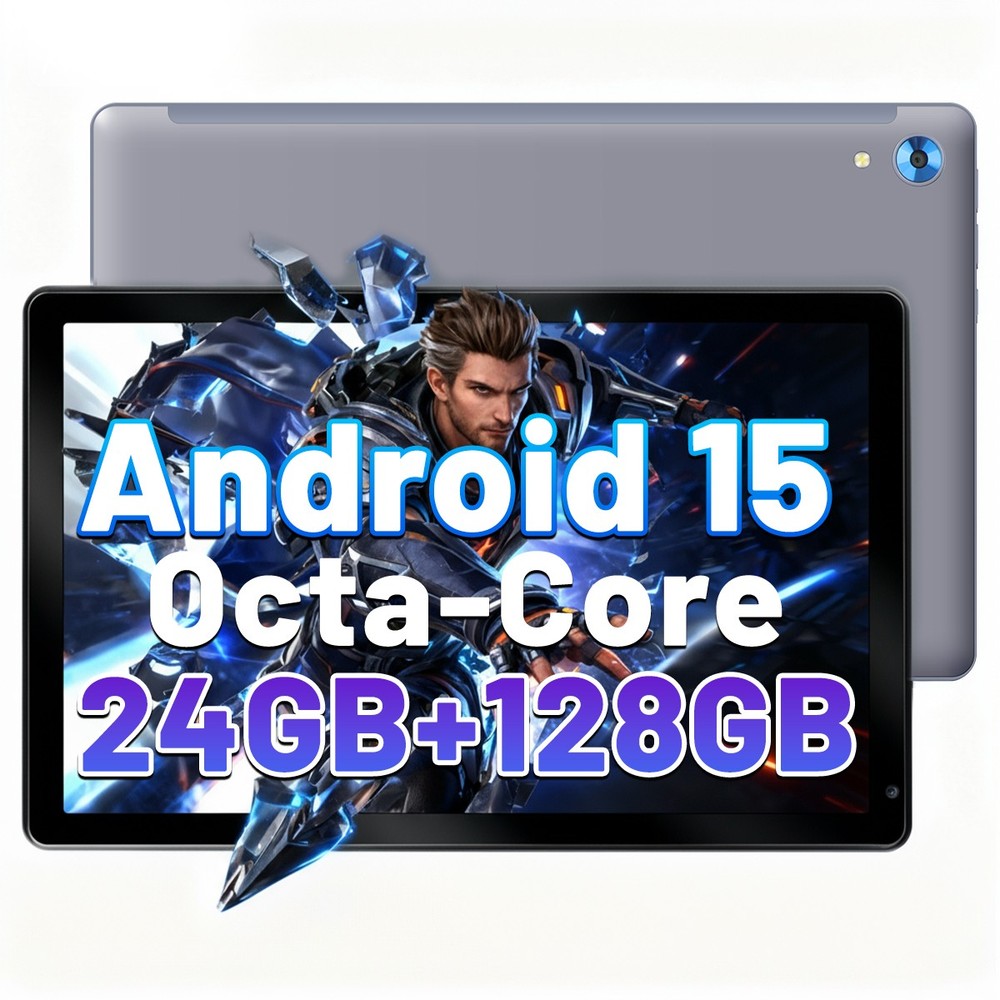 10.1 inch Android 15 Tablet 24+128GB IPS Touchscreen Octa-core Processor Wi-Fi