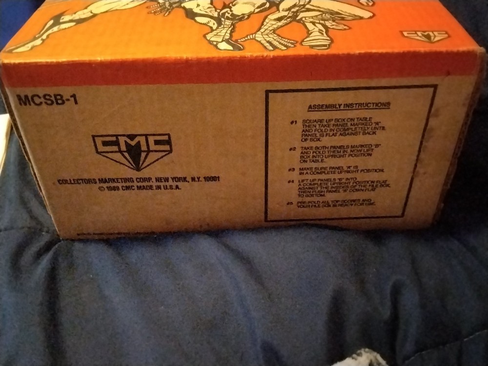 Marvel Comics CMC Vintage 1989 Comic Book Collection Box With OG Poster & Guide