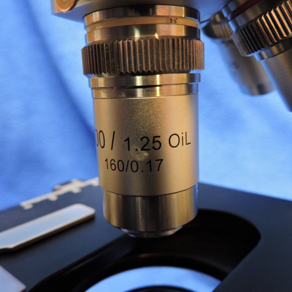 Omax Microscope G2018007467 Rotatable Head 4 Lens Missing Eyepieces