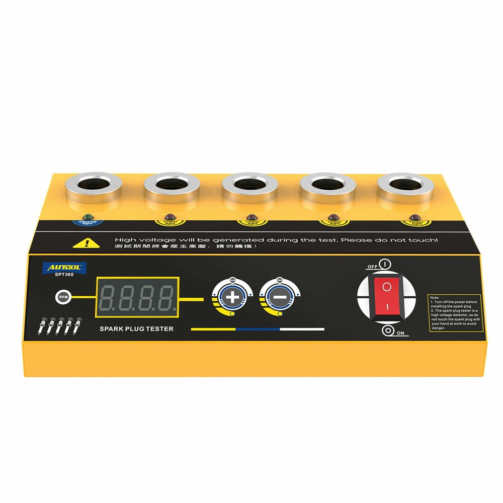 AUTOOL 5 Holes Car Spark Plug Tester Analyzer Digital Ignition Testers Tool 110V