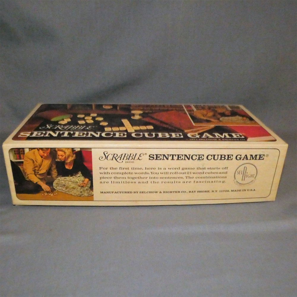 Vintage 1971 Scrabble Sentence Cube Game U.S.A.
