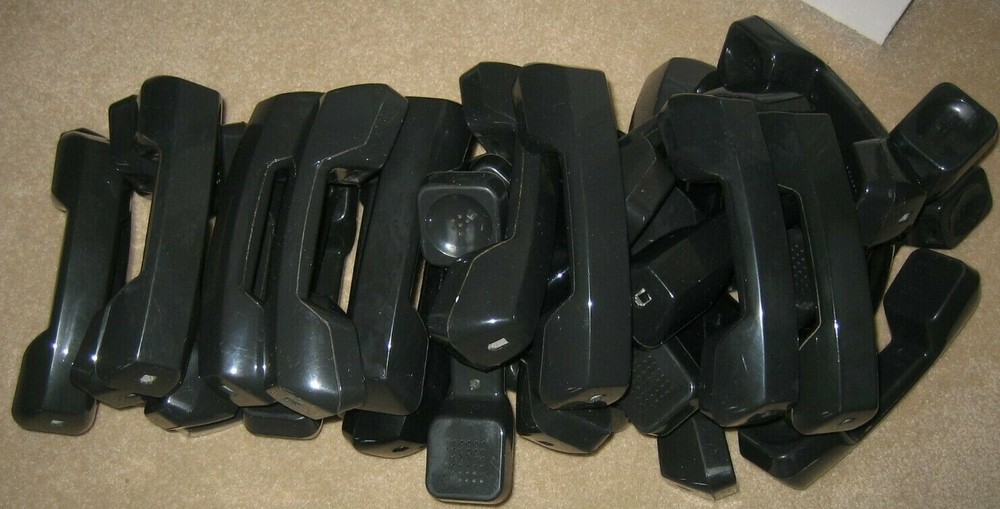 Two (2) OEM Vodavi Starplus Handset Black (Cords Optional)