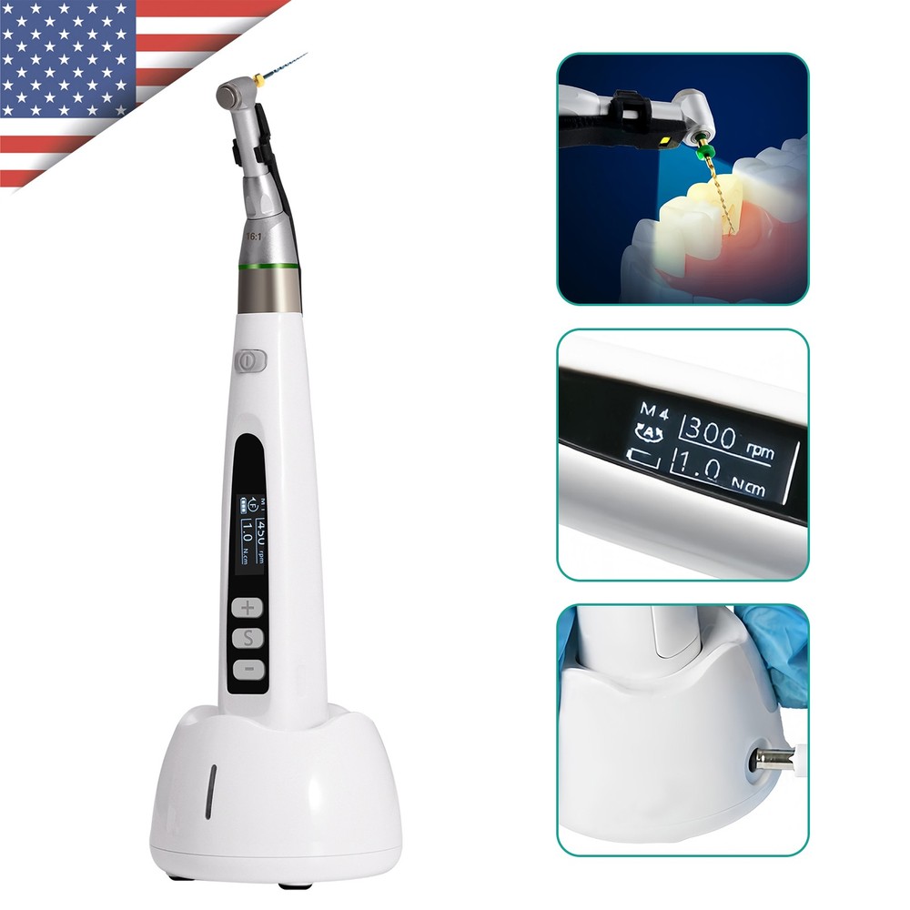 Wireless Endo Motor Handpiece LCD Display Auto Reverse Portable
