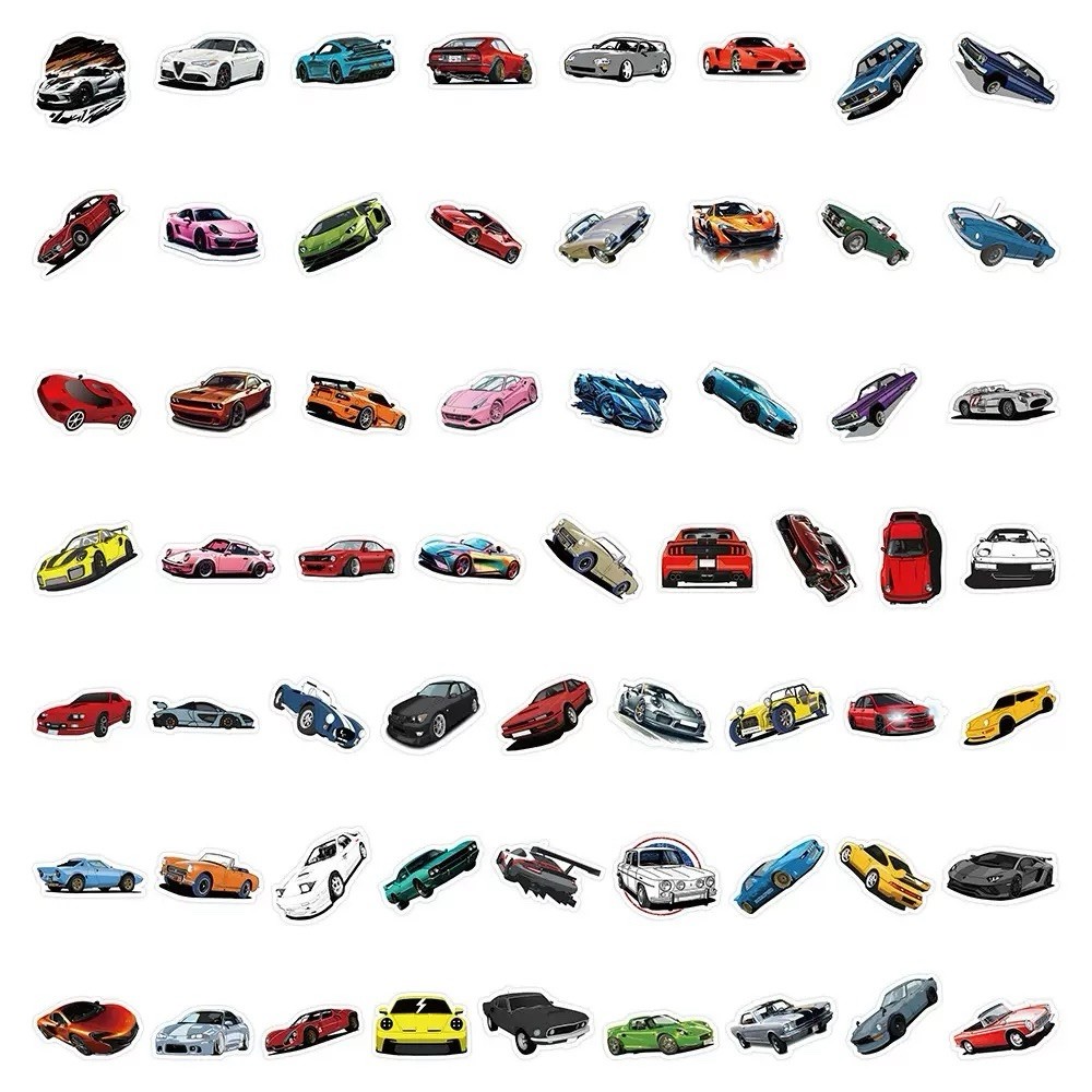 【！！ Ship to Japan Only ！！】日本国内限定発送 車 スーパーカー ステッカー シール ランダム 3枚 日本から発送します