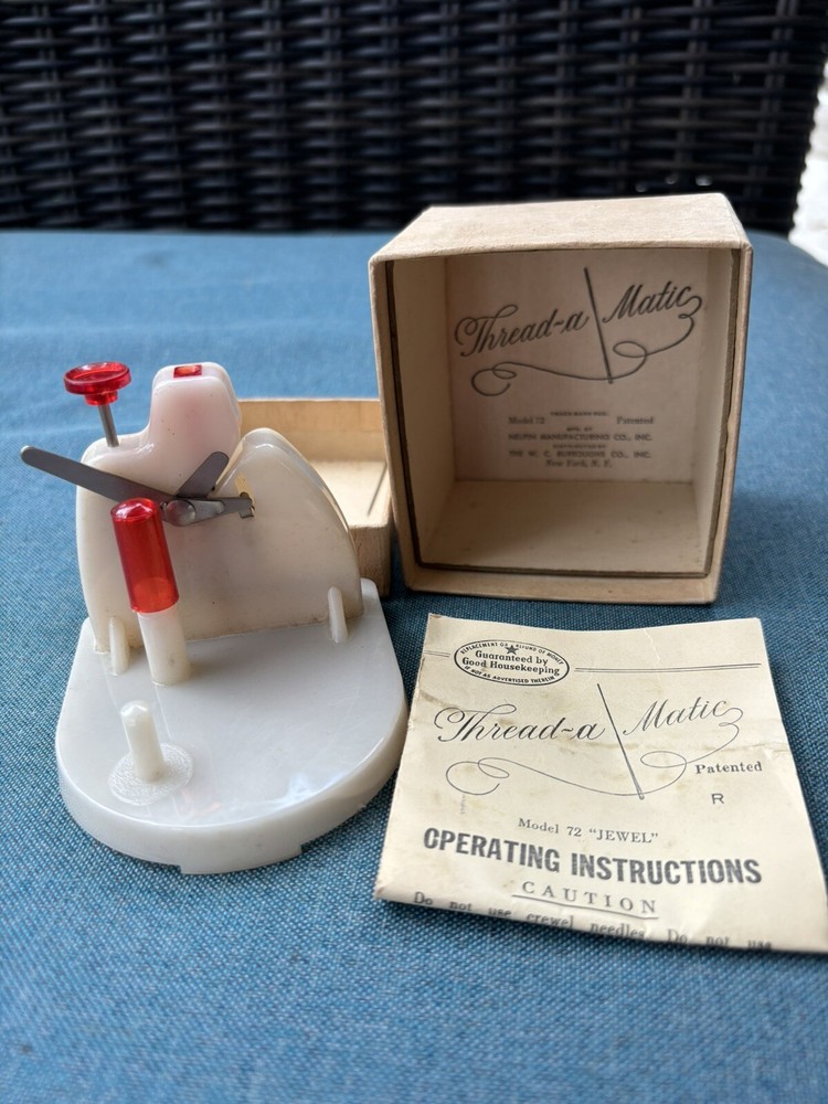 Vintage Thread-a Matic Model Model 72 w/Operating Instructions and Original Box