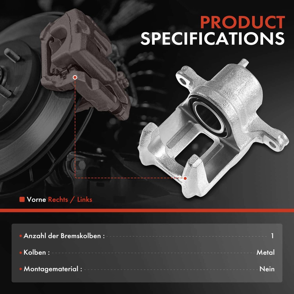 Rear Right Passenger Side Brake Caliper with 1 Piston for Mini Cooper 2007-2015