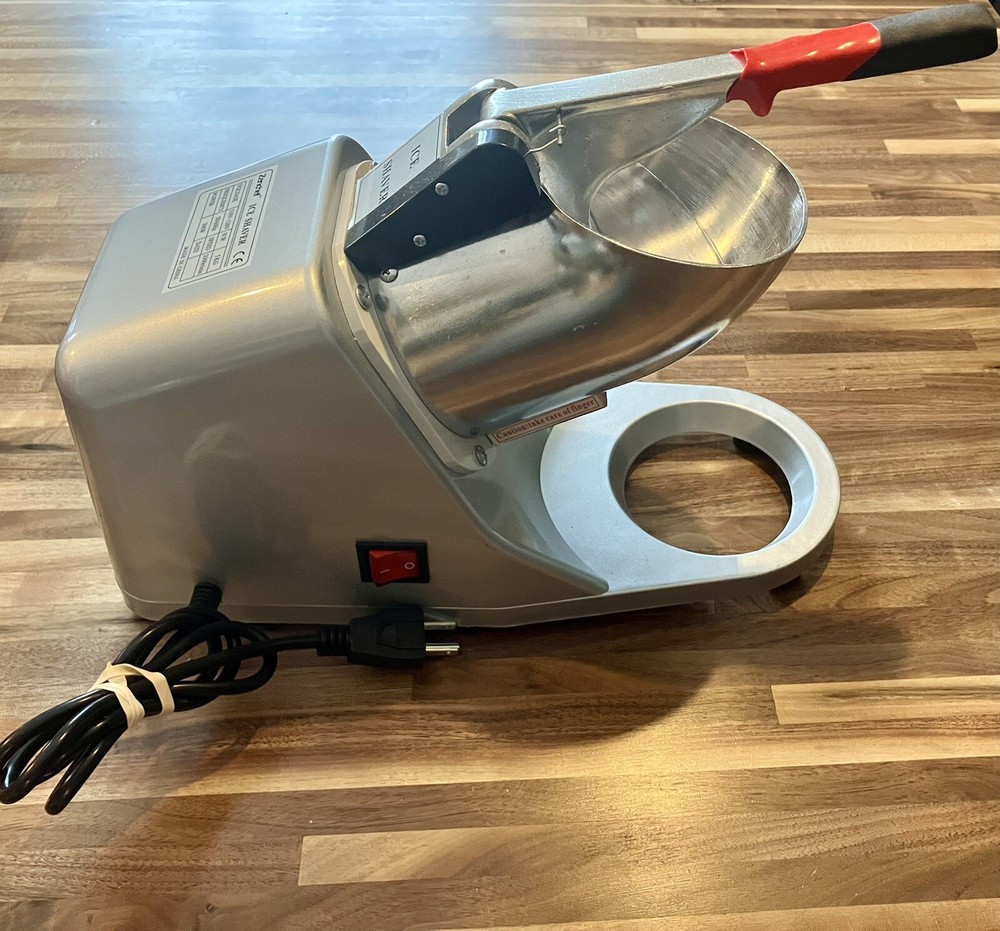 Zenchef Automatic Ice Shaver D1-1029A Working, Shaved Ice Snow Cone Maker