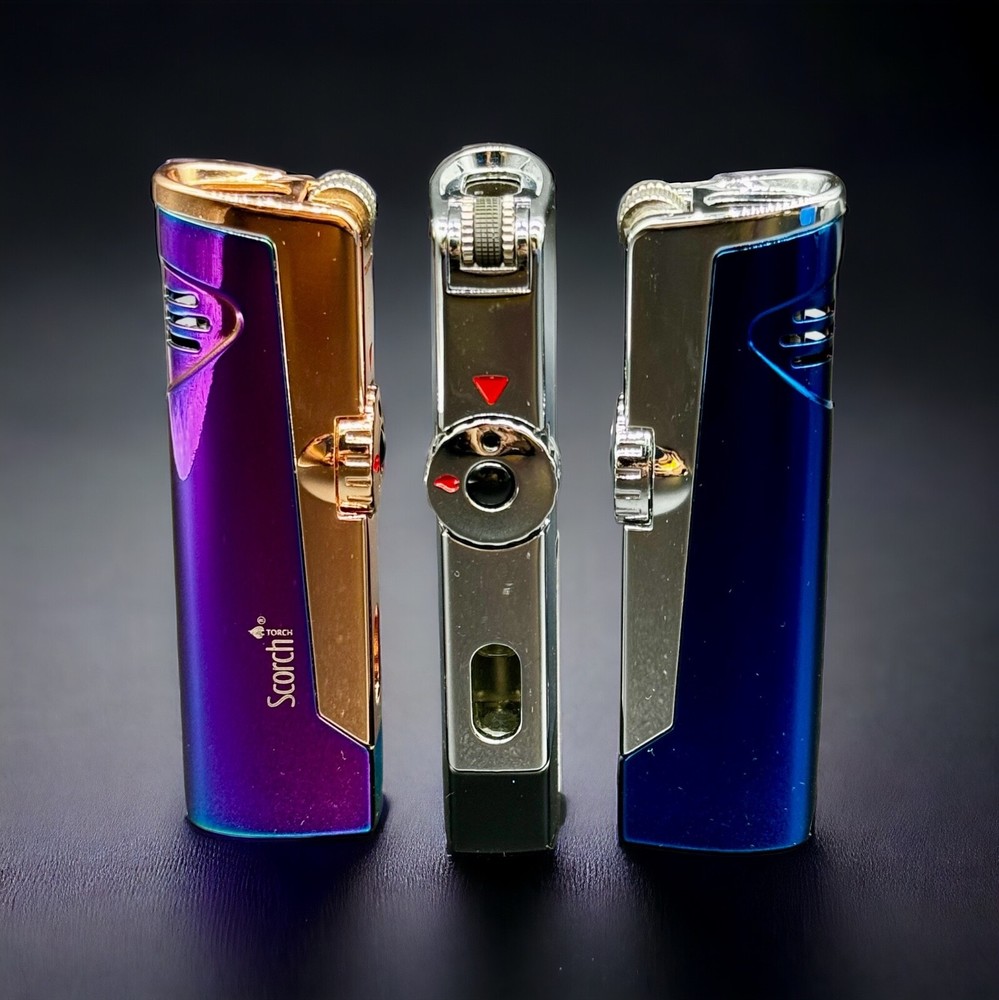 SCORCH TORCH Double Flame Butane Refillable Torch Lighter 61636
