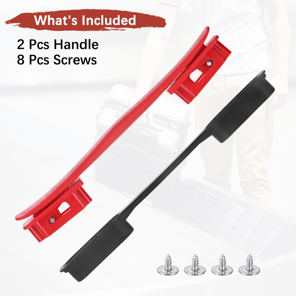 2PCS Luggage Replacement Handle for Suitcase - [Bright Red-8.5IN]