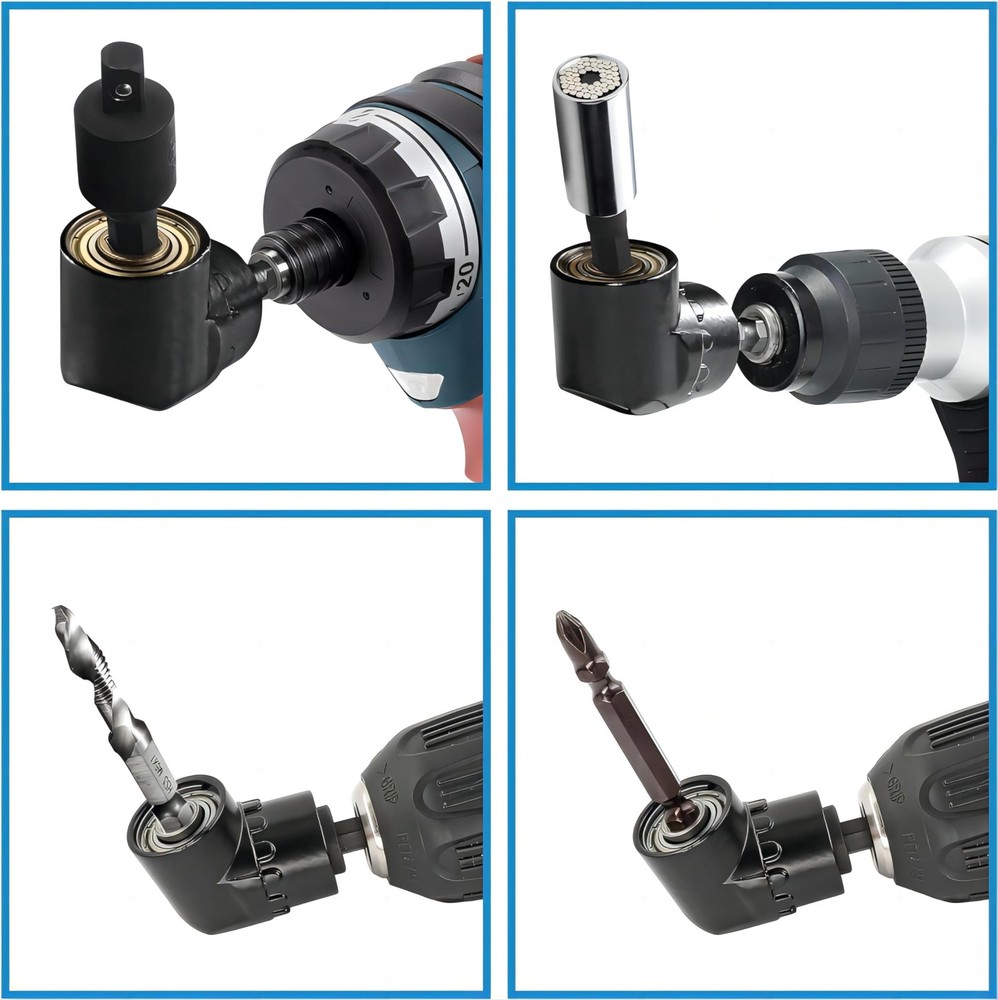 Right Angle Drill 105 Degree Screwdriver set One Size, 4 Black