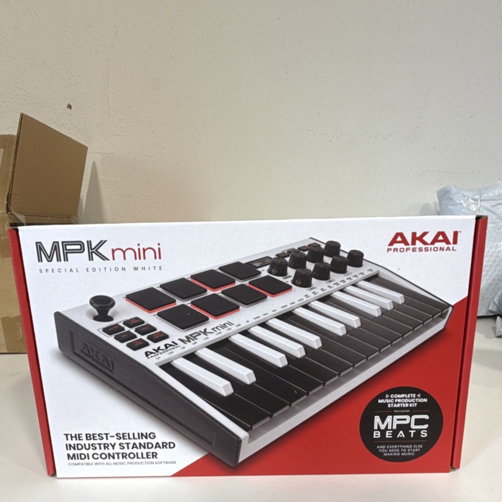 Akai MPK mini Special Edition White Keyboard Controller 25 Synth Keys USB Arpeg…