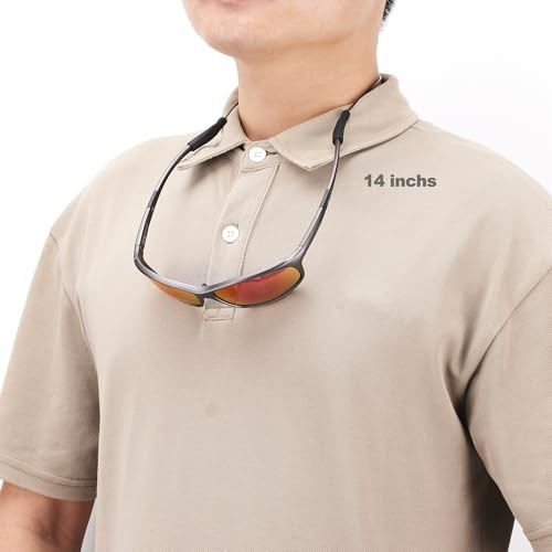 Sunglasses Strap - Glasses Strap, No Tail Adjustable 14inch 3pcs - Black